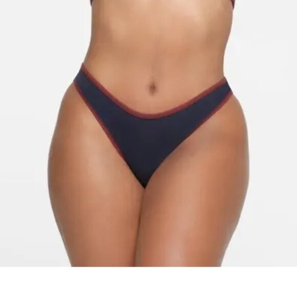 NWT SKIMS Everybody High Rise Bikini Navy Size 4x Make Your Own Bundle  $20 NEW - Picture 3 of 15